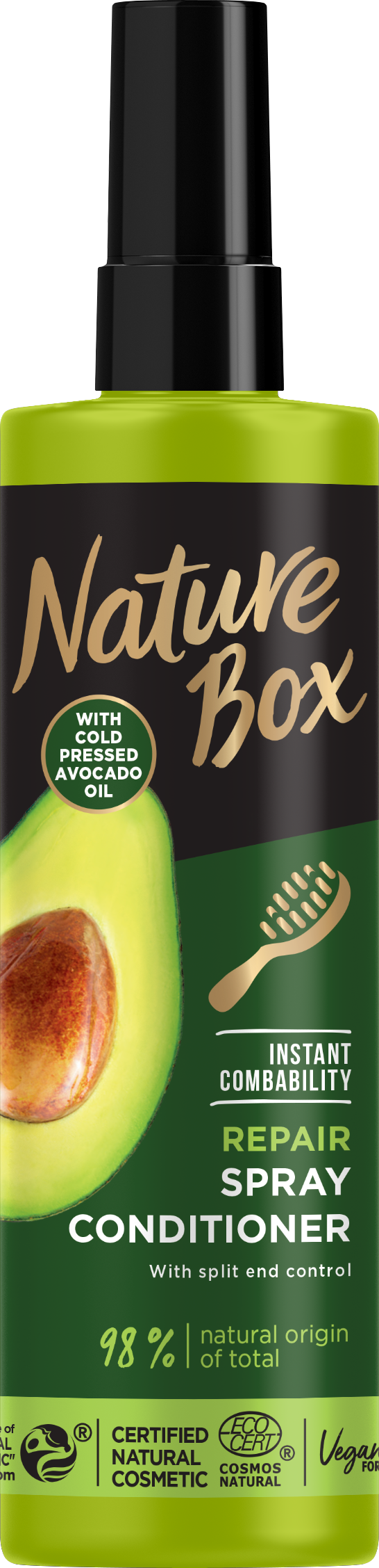 Экспресс-кондиционер Nature Box для восстановления волос и против секущихся кончиков, с маслом авокадо холодного отжима, 200 мл - фото 1