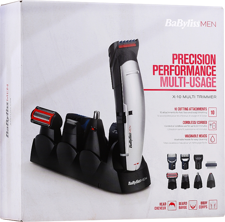 Набор для стрижки Babyliss Waterproof E837E серебристый - фото 5