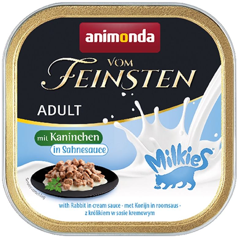 Вологий корм для котів Animonda Vom Feinsten Adult with rabbit in cream sauce, з кроликом в вершковому соусі, 100 г - фото 1