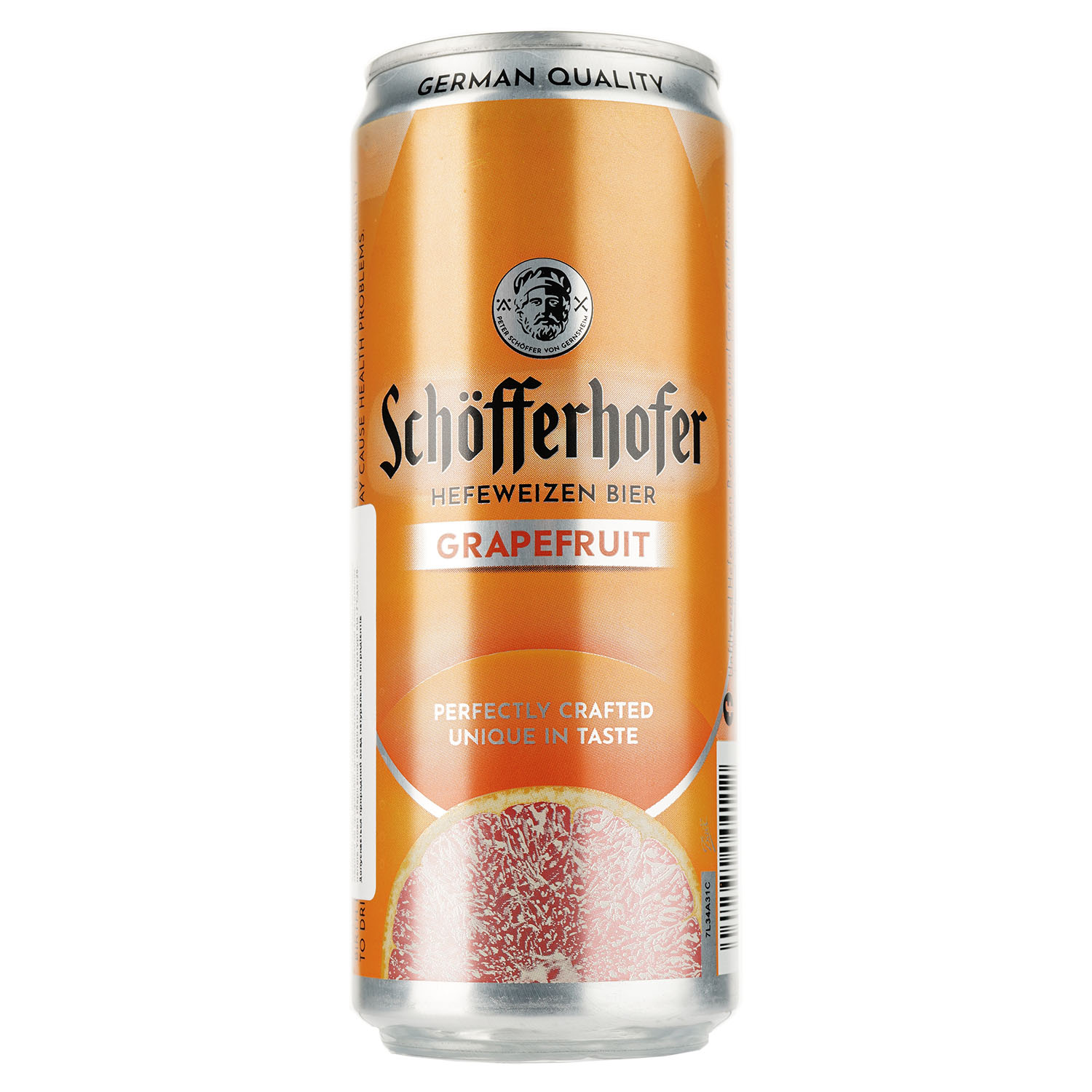 Пиво Schöfferhofer Grapefruit, пшеничное, нефильтрованное, с соком, 2,5%, ж/б, 0,33 л - фото 1