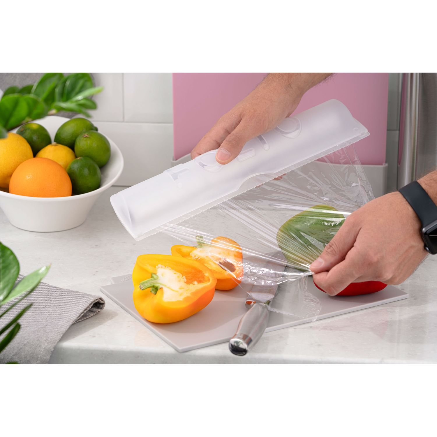 Кухонний диспенсер для харчової плівки та фольги Ardesto Fresh, 90х336х55 мм, прозорий, пластик (AR1336TP) - фото 6