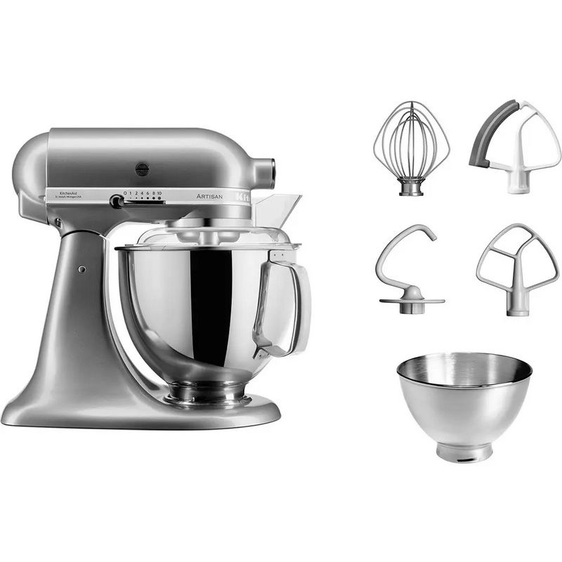 Планетарний міксер KitchenAid Artisan 4.8 л сріблястий (5KSM175PSECU) - фото 3