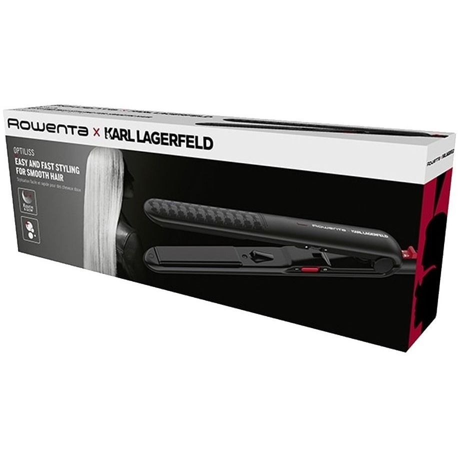 Випрямляч для волосся Rowenta x Karl Lagerfeld Optiliss II чорний (SF321LF0) - фото 4