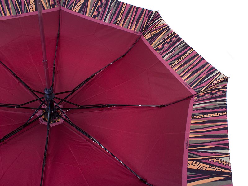Жіноча складана парасолька напівавтомат Airton 98 см бордова - фото 2