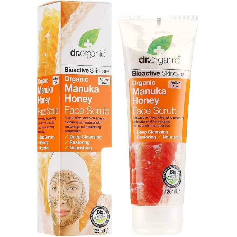 Скраб для лица Манука Мед Dr. Organic Manuka Honey Face Scrub 125 мл - фото 1