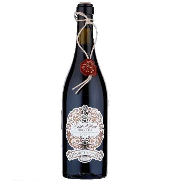 Вино Corte Ottone Brindisi Riserva DOC, красное, сухое, 13%, 0,75 л - фото 1