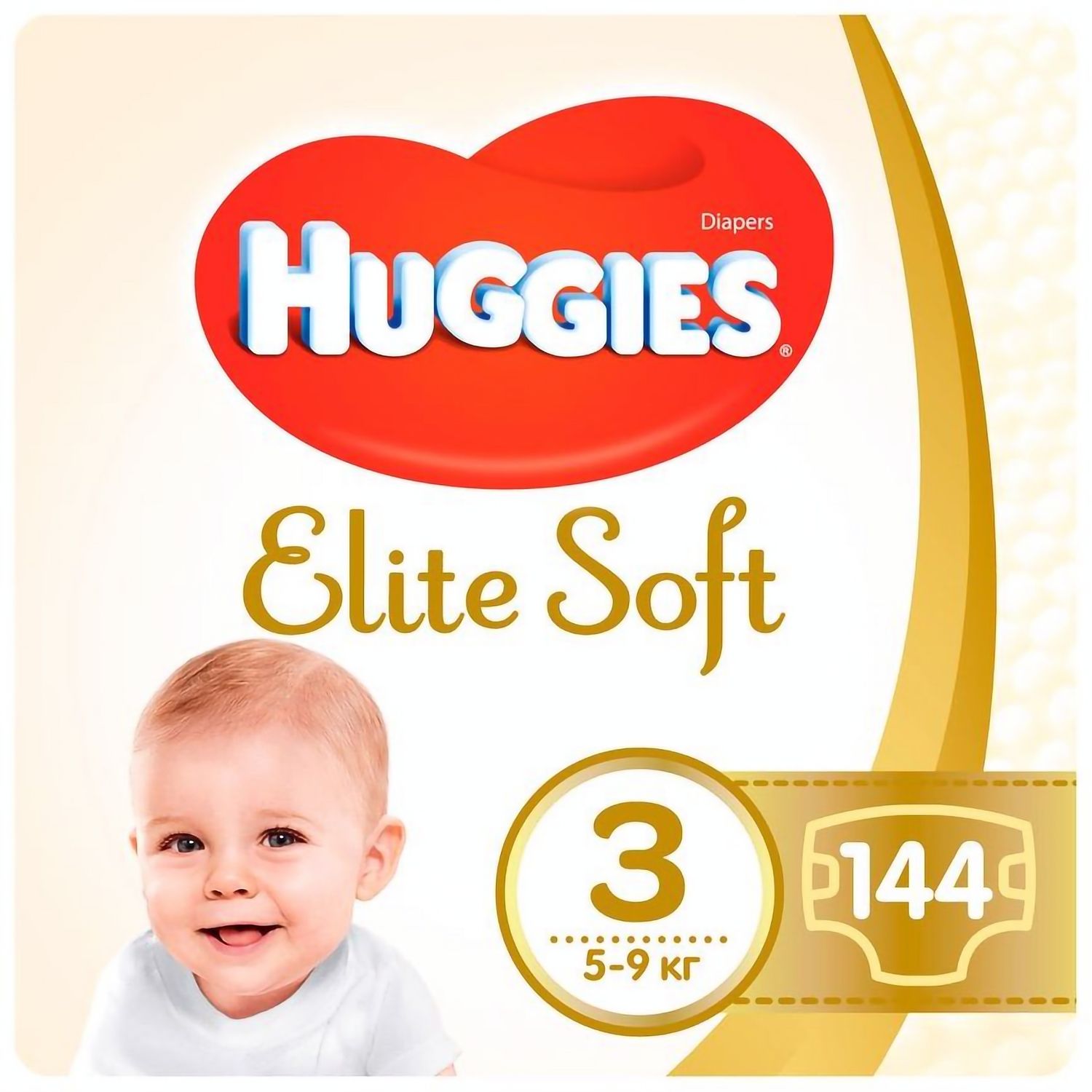 Підгузки Huggies Elite Soft 3 (5-9 кг), 144 шт. - фото 1