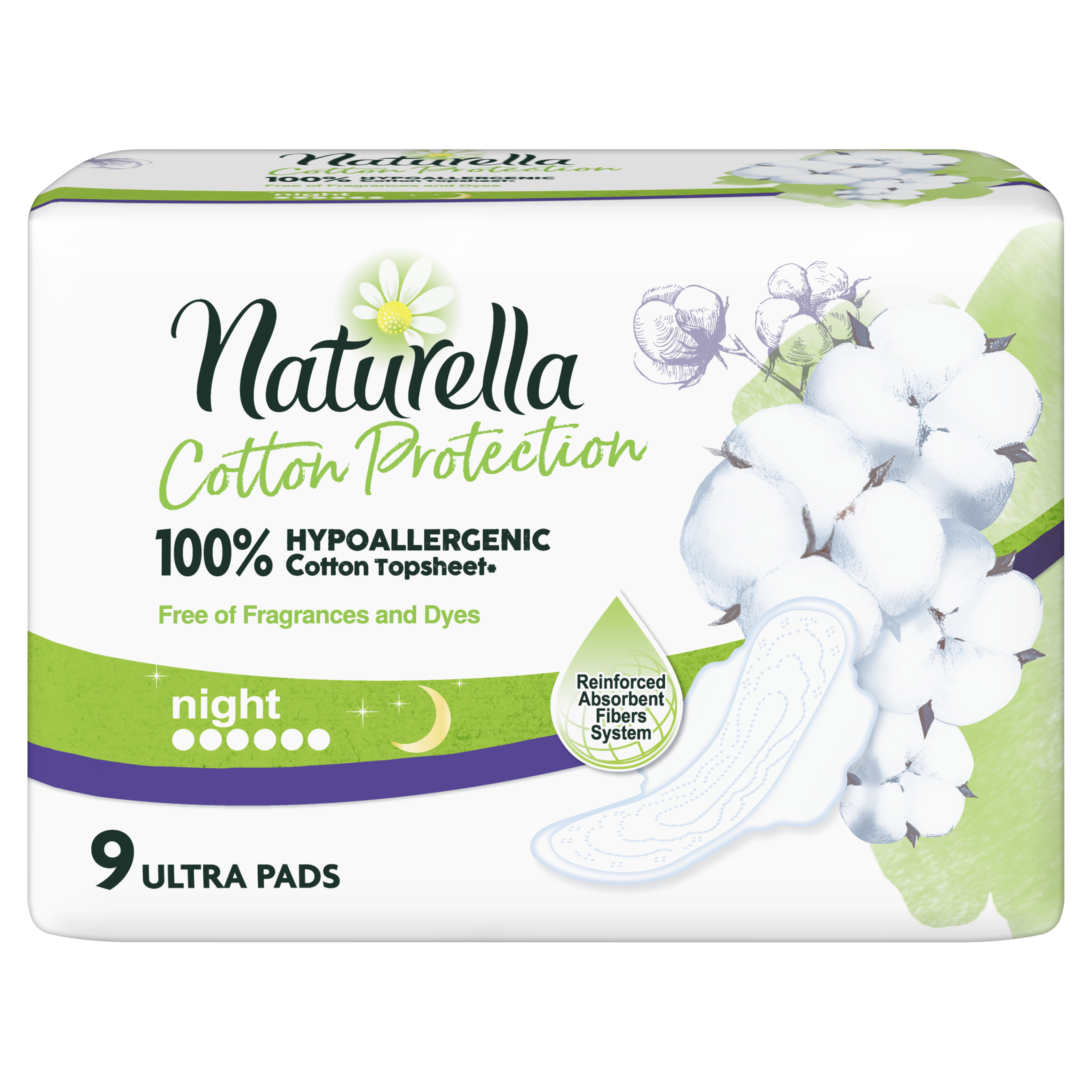 Гігієнічні прокладки Naturella Cotton Protection Ultra Night, 9 шт. - фото 2