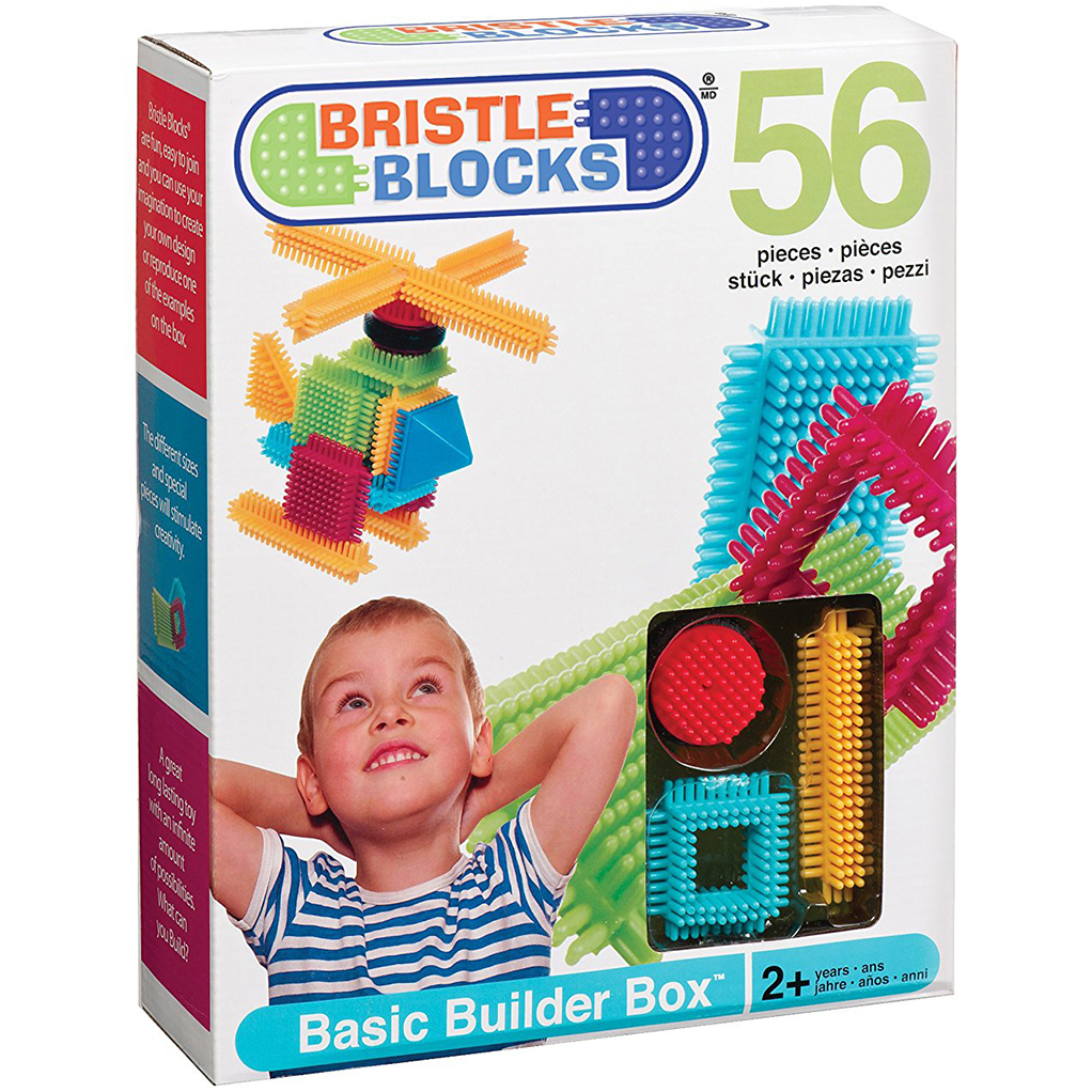 Конструктор-бристл Battat Lite Bristle Blocks Строитель 56 деталей (BT3070Z) - фото 1