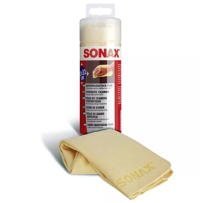 Салфетка из синтетической замши в тубе Sonax Autopflege Tuch Plus, 43х32 см - фото 3