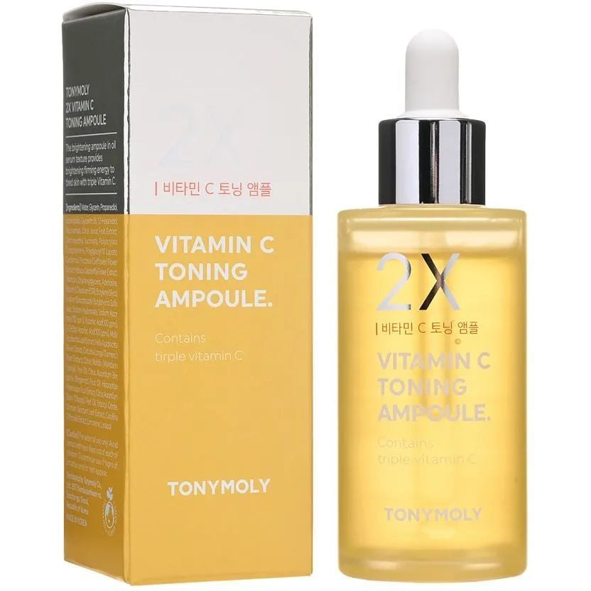 Сыворотка тонизирующая Tony Moly 2x Vitamin C Toning Ampoule, с витамином С, 50 мл - фото 1