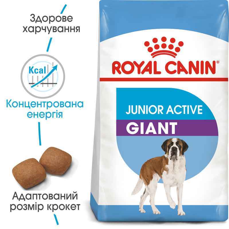 Сухой корм для щенков гигантских пород от 8 до 24 месяцев с повышенной активностью Royal Canin Giant Junior Active, 15 кг (3042150) - фото 4