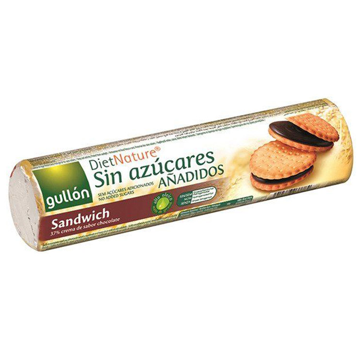 Печенье-сэндвич Gullon Diet Nature без сахара с шоколадом 250 г - фото 1