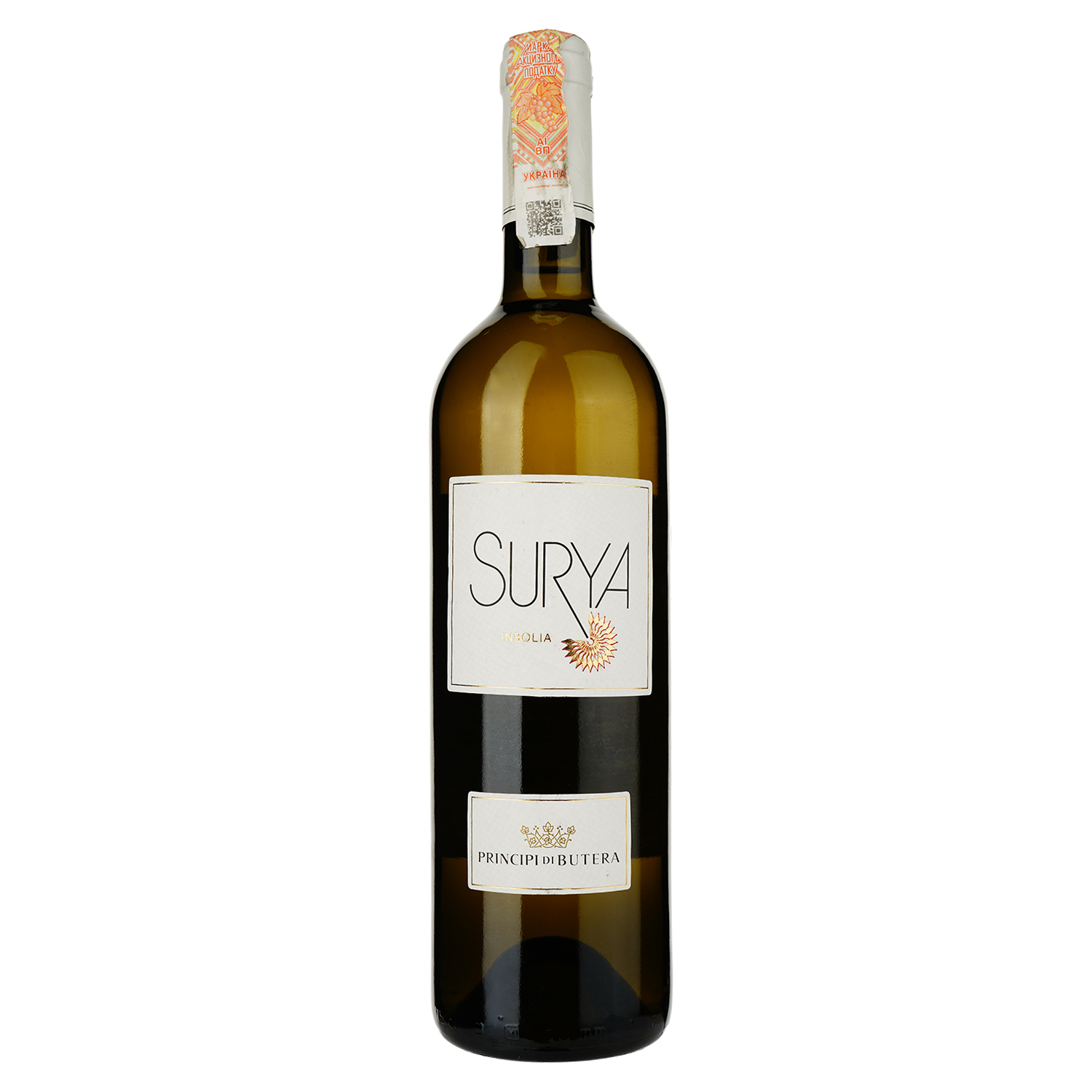 Вино Feudo Principi di Butera, Surya Bianco 2020, белое, сухое, 13%, 0,75 л (37544) - фото 1