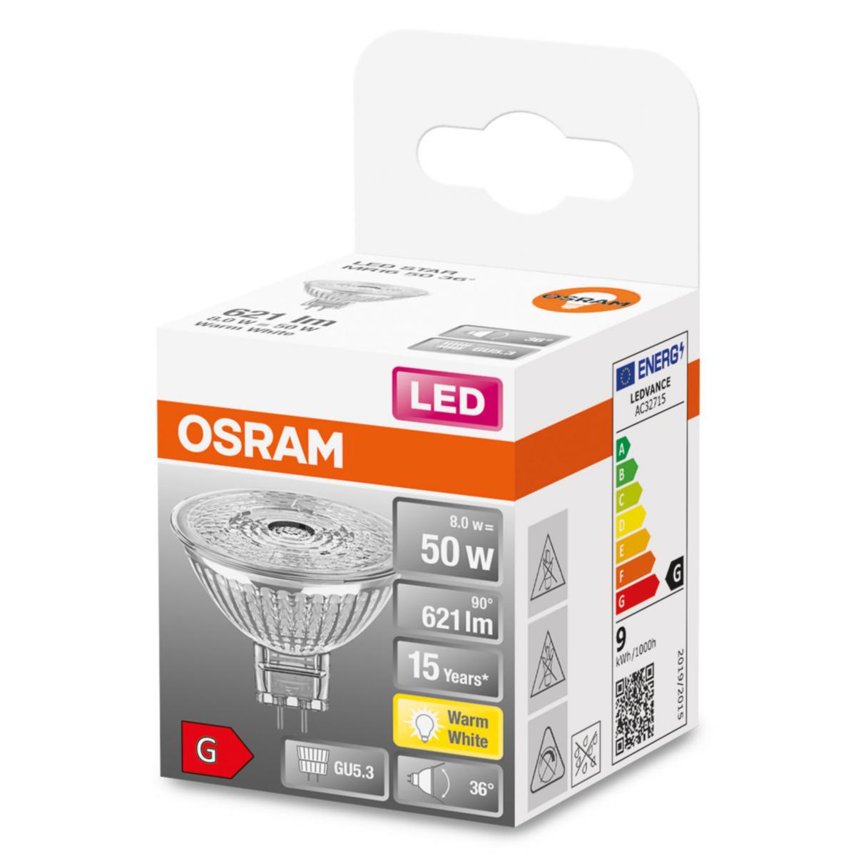 Светодиодная лампа Osram LED MR16 GU5.3 8W 2700К (4058075433762) - фото 2