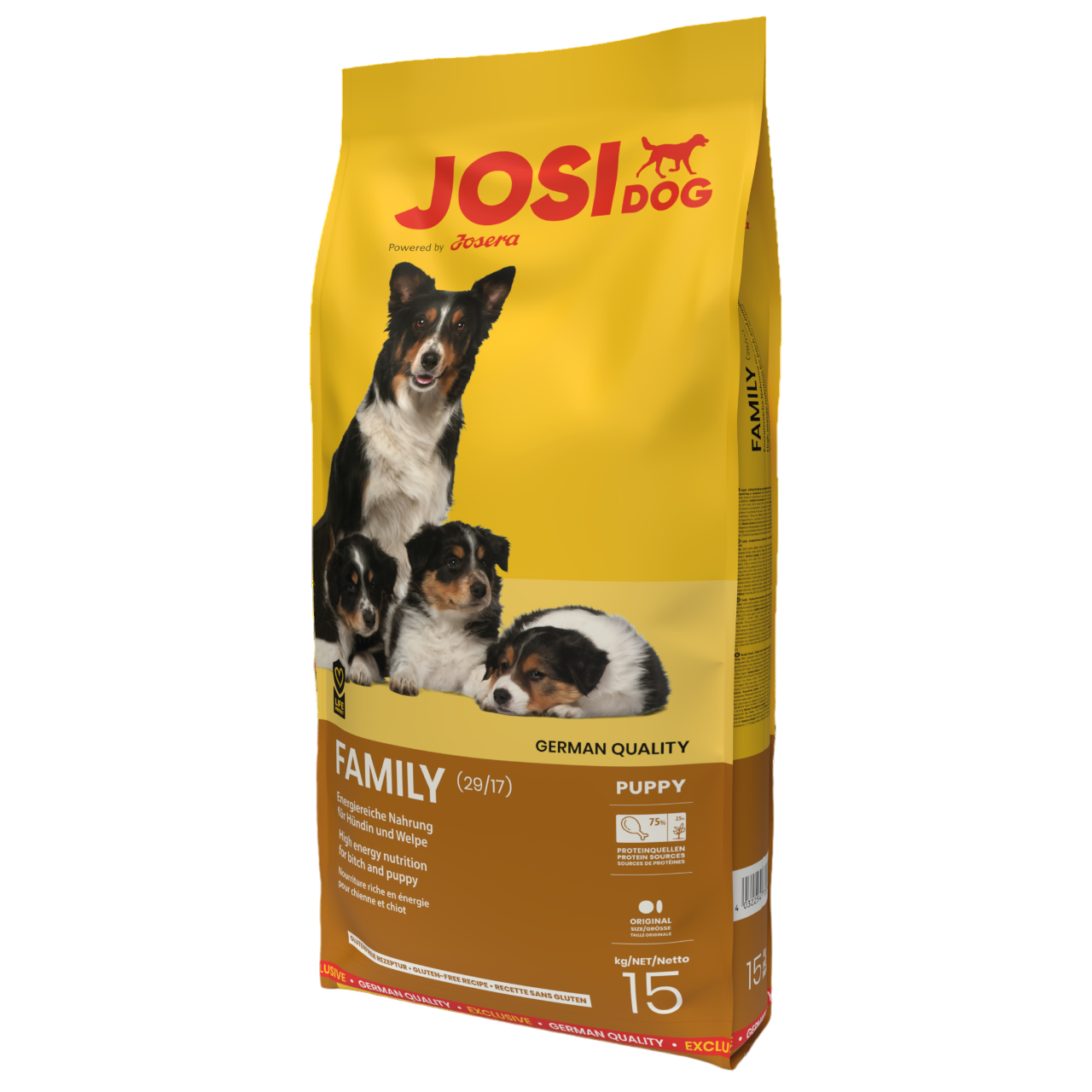 Сухой корм для щенков и кормящих собак Josera JosiDog Family, с мясом домашней птицы, 15 кг - фото 1