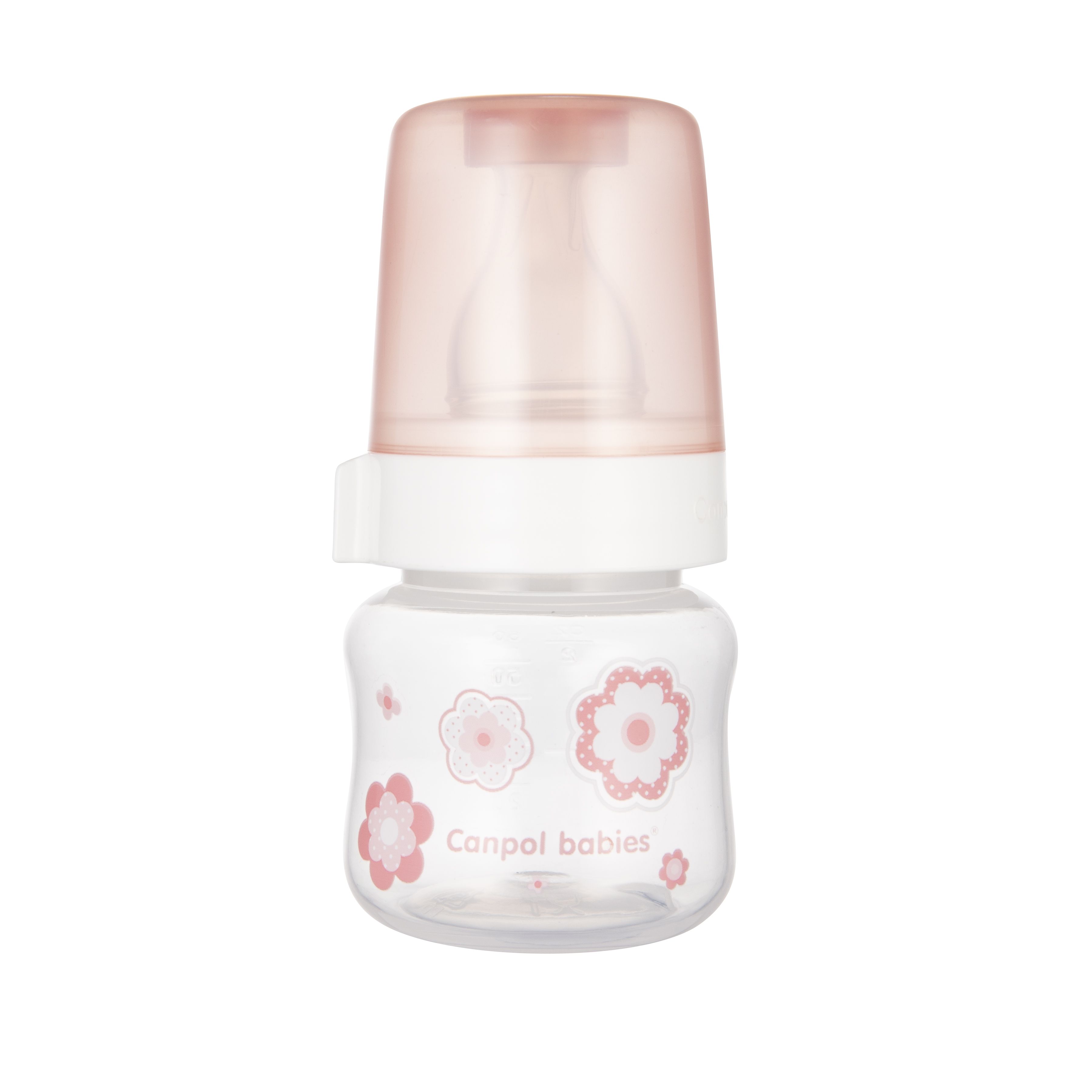 Антиколиковая бутылочка для кормления Canpol babies PP Newborn baby, 60 мл, розовый (57/305_pin) - фото 1