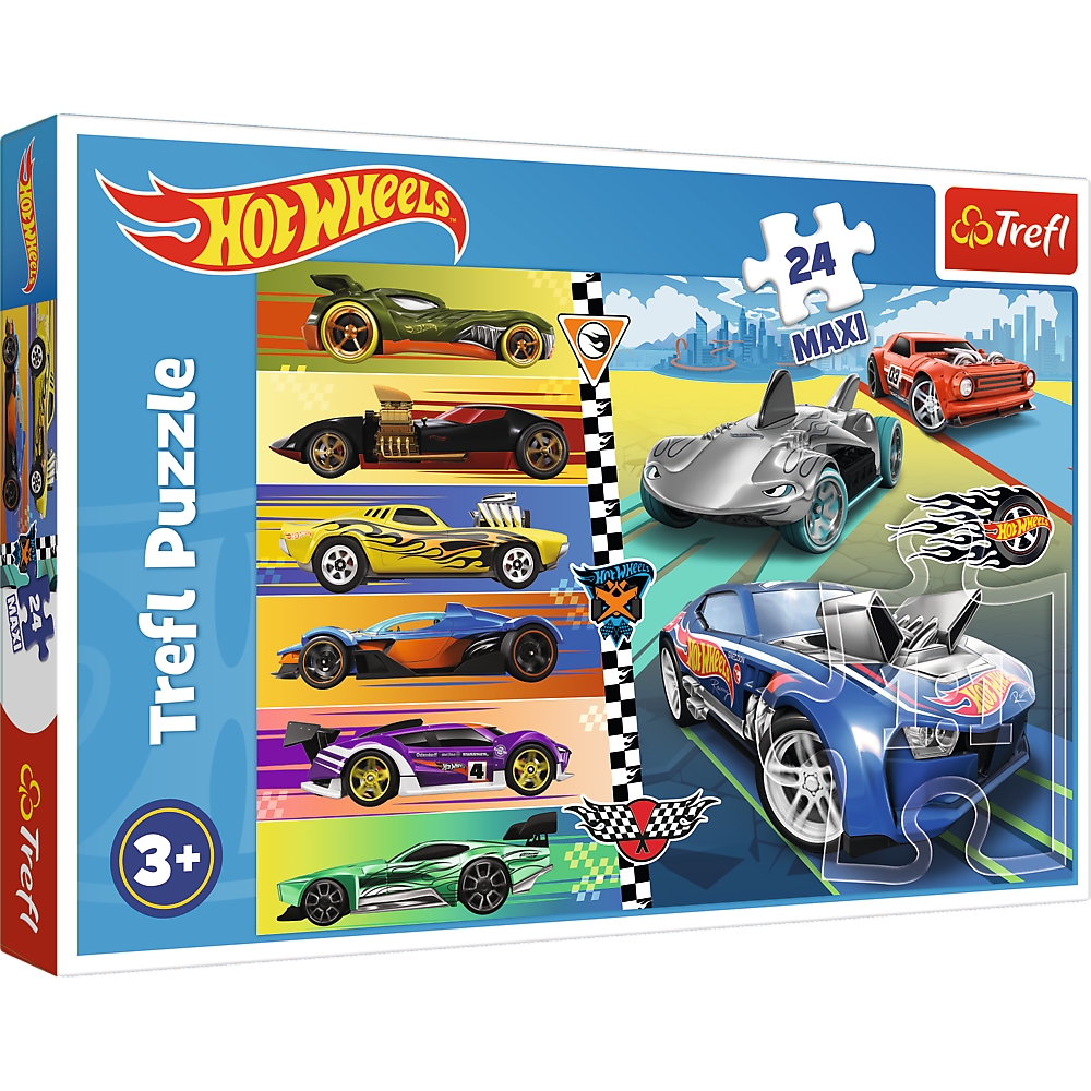 Пазли Trefl Maxi Hot Wheels Швидкі перегони 24 елементи - фото 1