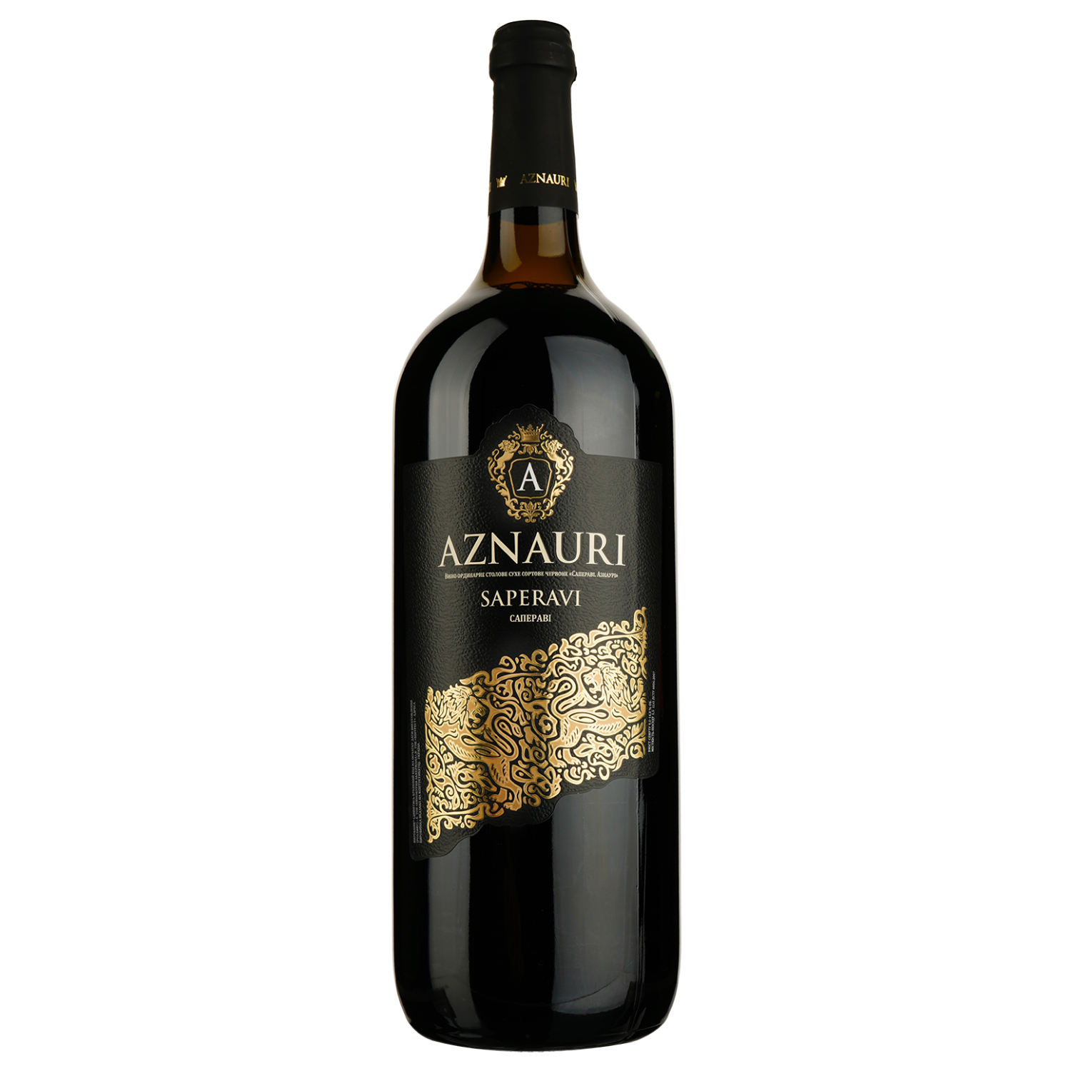 Вино Aznauri Saperavi, красное, сухое, 9-13%, 1,5 л (813571) - фото 1