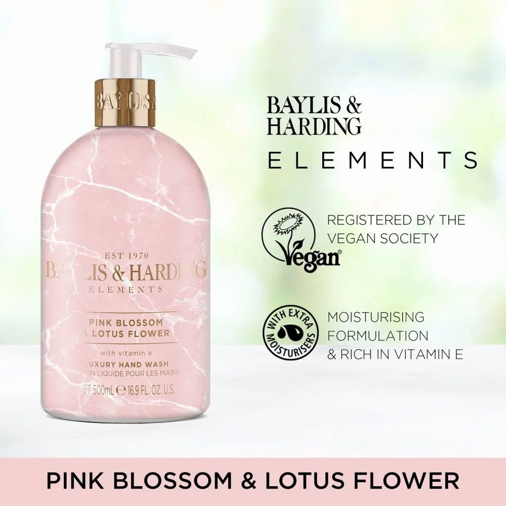 Жидкое мыло для рук Baylis & Harding Elements Pink Blossom & Lotus Flower 500 мл - фото 3
