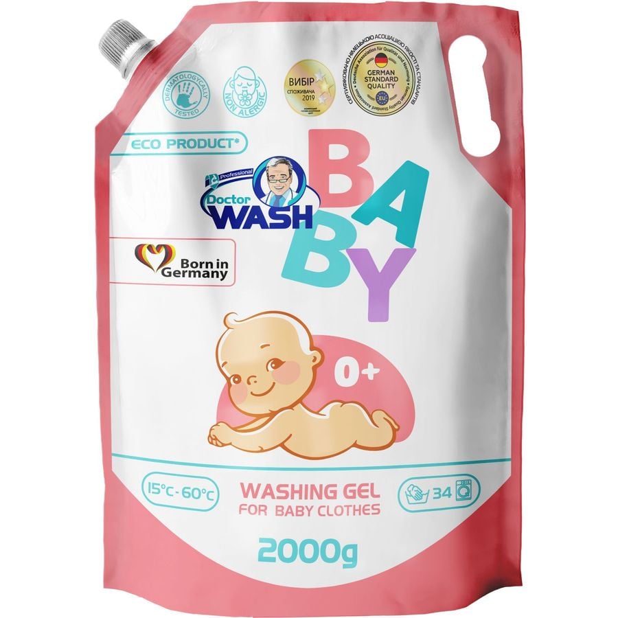 Гель для стирки детской одежды Doctor Wash Baby, 2 л - фото 1