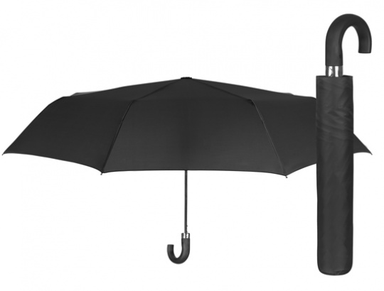 Зонтик Perletti New Basic складной автоматический черный (12325) - фото 3