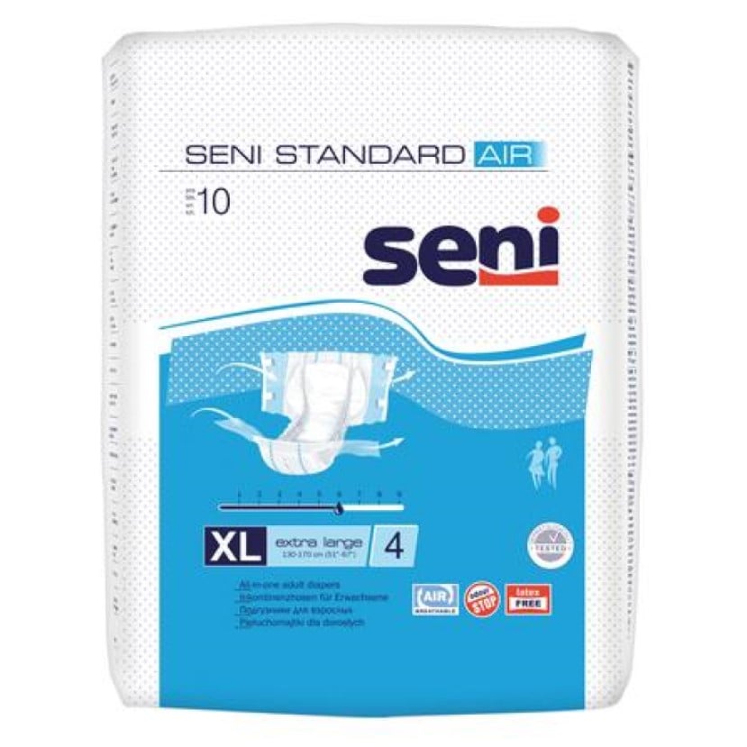 Подгузники для взрослых Seni Standard Air, extra large, 10 шт. (SE-094-XL10-SA1) - фото 1