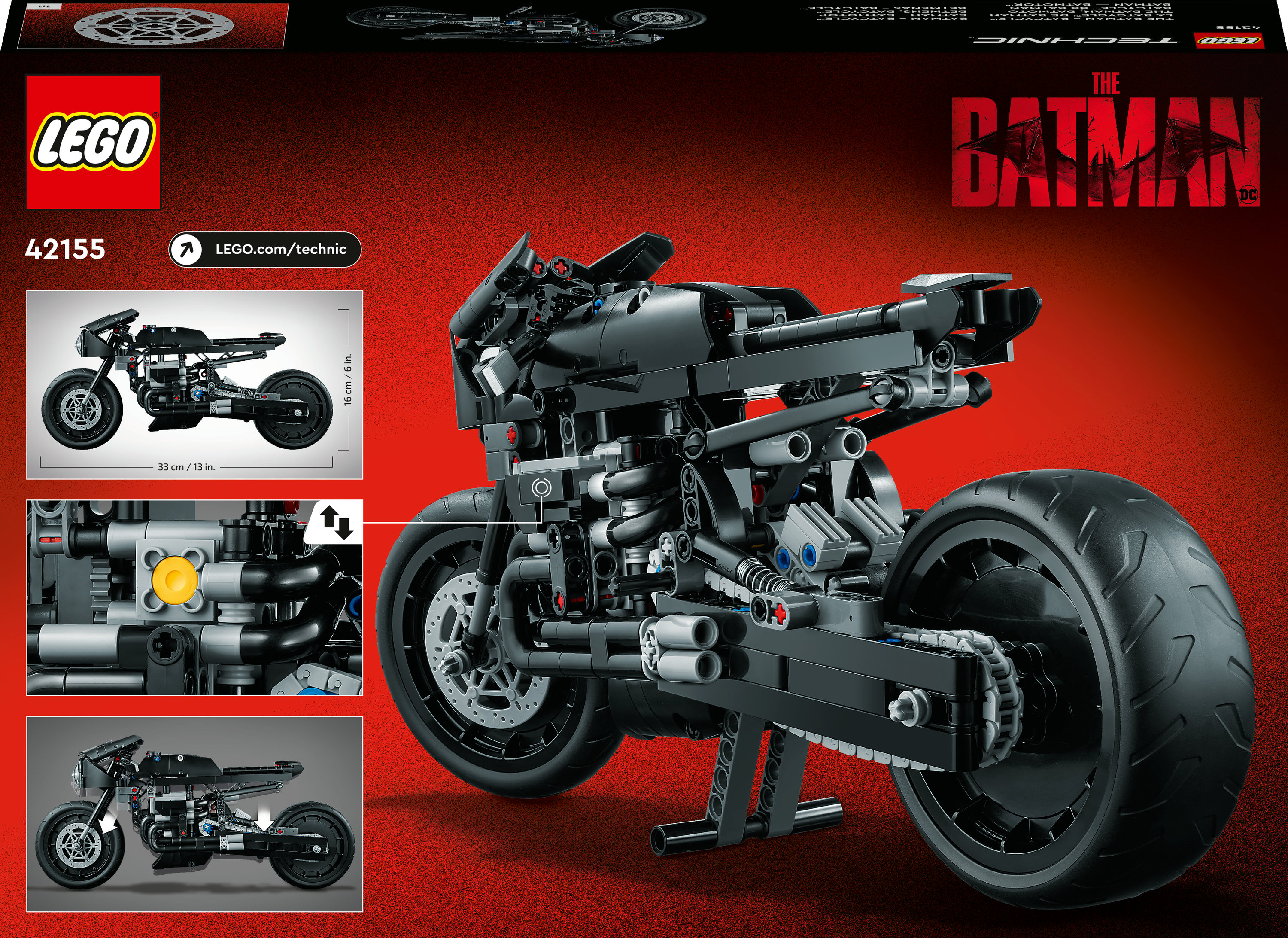 Конструктор LEGO Technic Бетмен: Бетцикл, 641 деталь (42155) - фото 9