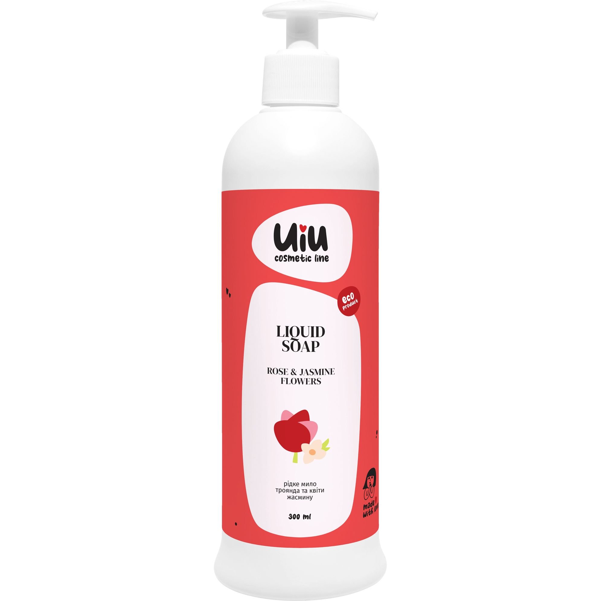 Жидкое мыло UIU Роза&Цветы жасмина, 300 мл - фото 1