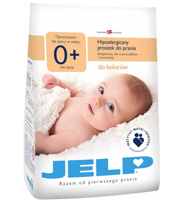 Гіпоалергенний пральний порошок Jelp 0+, для кольорових тканин, 1,12 кг - фото 1