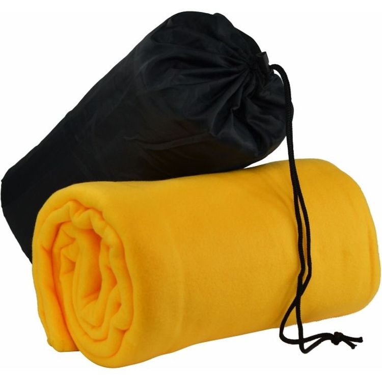 Плед флисовый Bergamo Warm с чехлом 180х150 см, желтый (202311pl-05) - фото 1