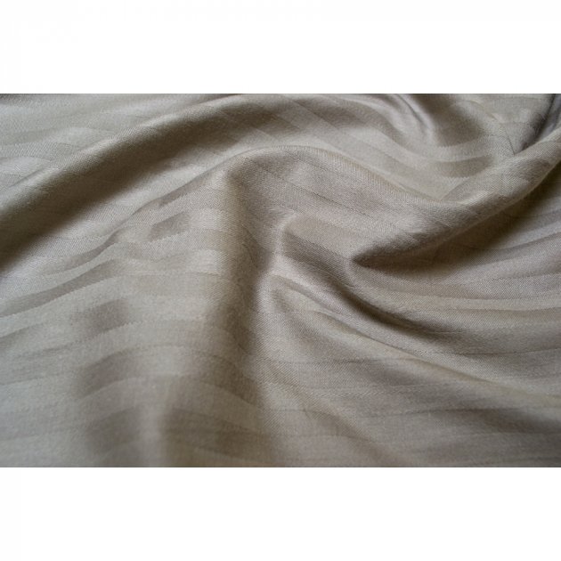 Постельное белье Lotus Отель, страйп-сатин, евро, светло-коричневый (svt-2000022225274) - фото 2