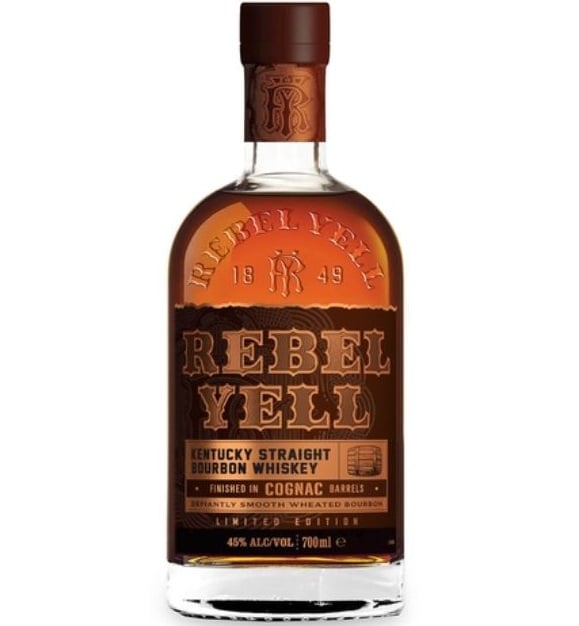 Віскі Rebel Yell Cognac Cask Finished Kentucky Straight Bourbon Whiskey, 45%, 0,7 л (842093) - фото 1