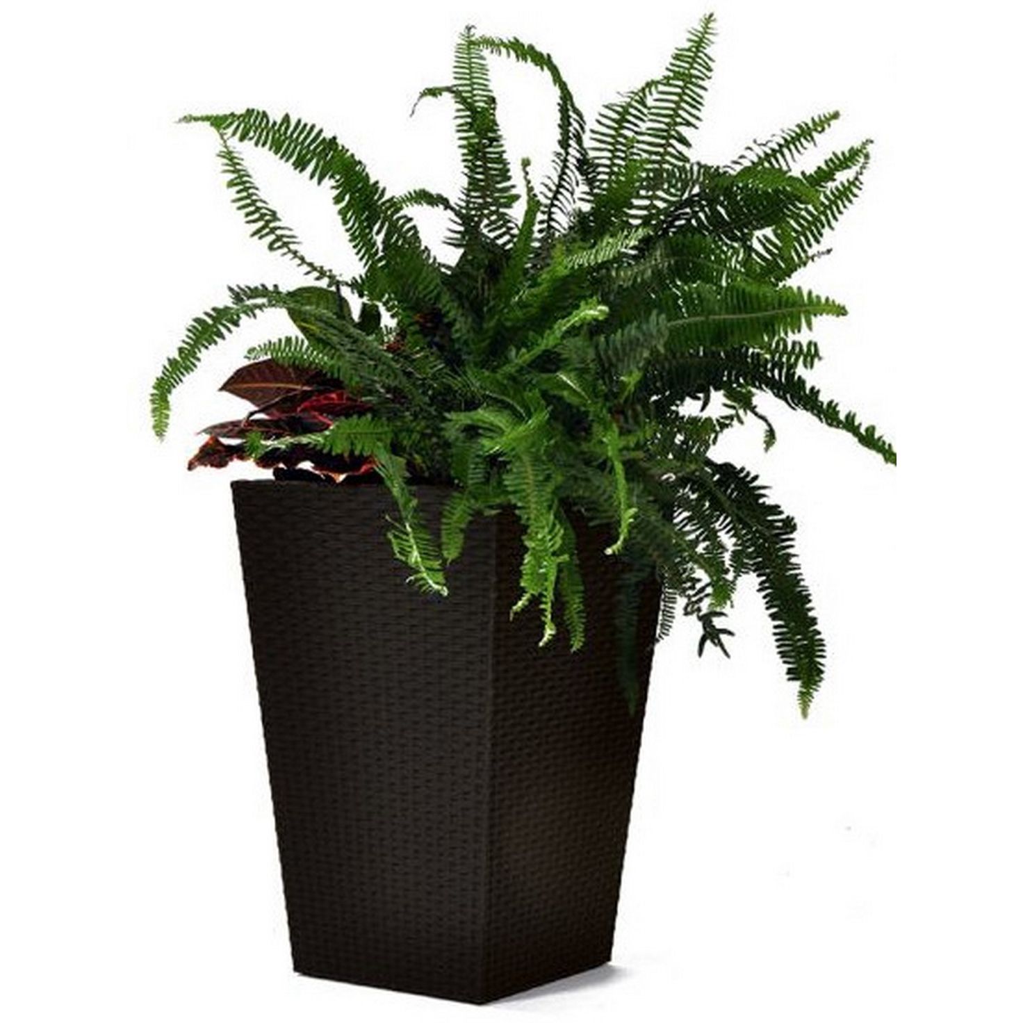 Горщик для квітів Keter Medium Rattan Planter коричневий 55.4 л (17192301) - фото 1