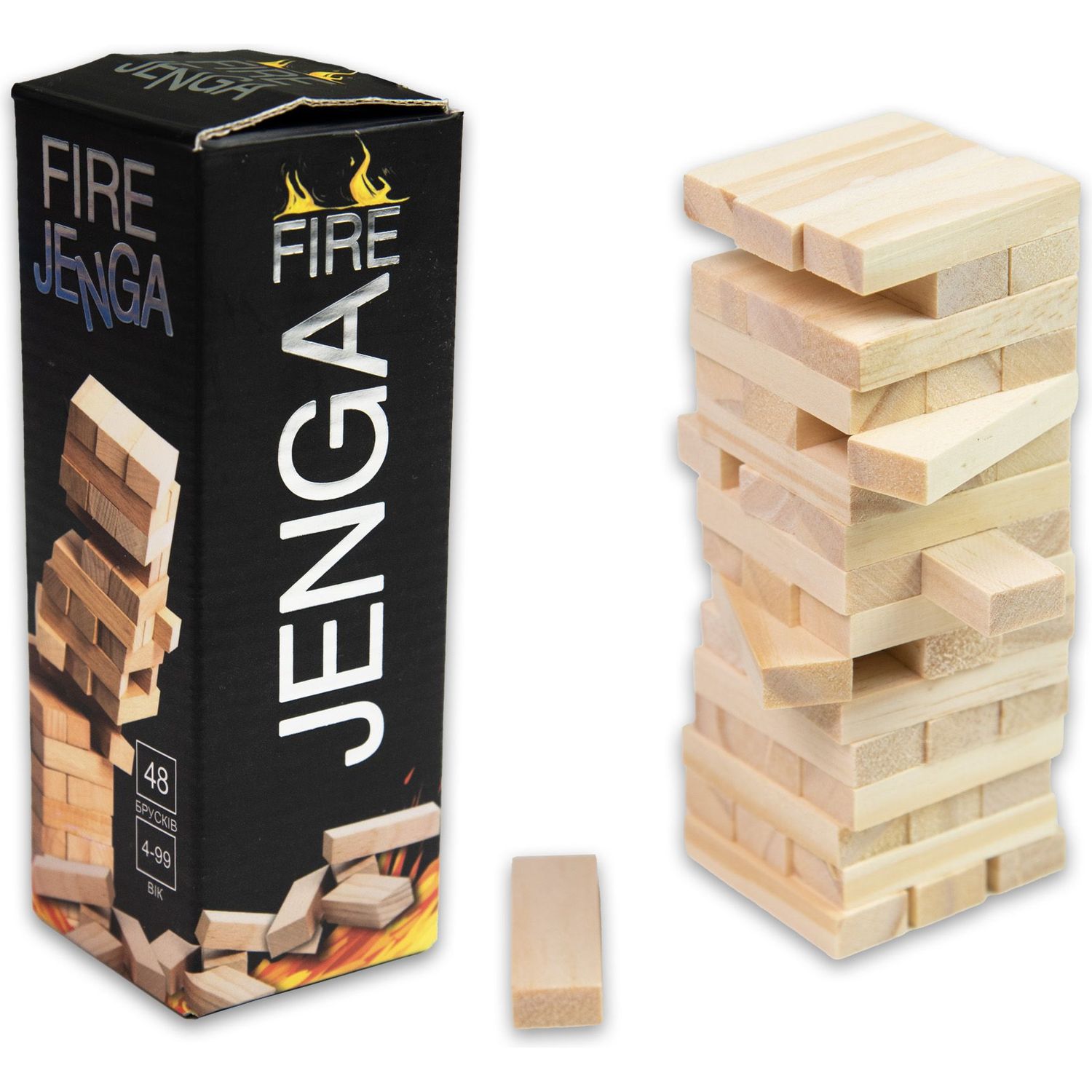 Настільна гра Strateg Fire Jenga 48 брусків (30848) - фото 2