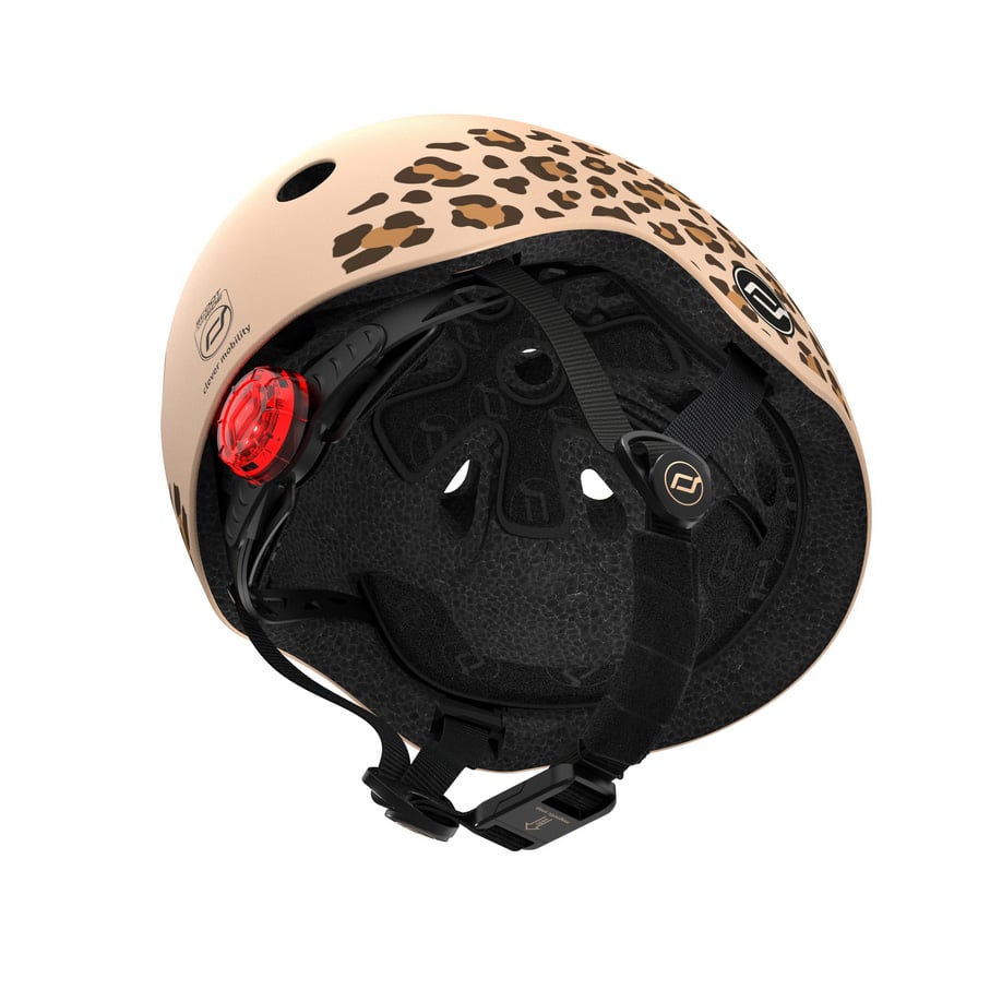 Шлем защитный Scoot and Ride, с фонариком, 45-51 см (XXS/XS), леопардовый - фото 5