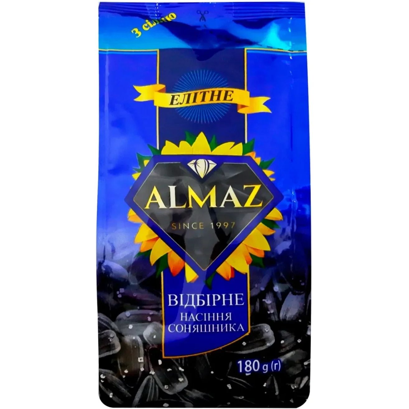 Семечки подсолнечника Almaz Premium обжаренные соленые 180 г - фото 1