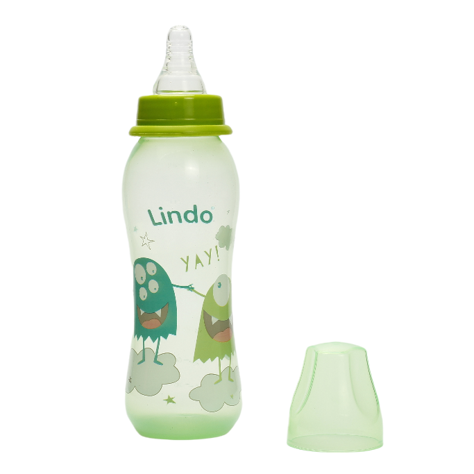 Пляшечка для годування Lindo, вигнута, 250 мл, зелений (Li 134 зел) - фото 2