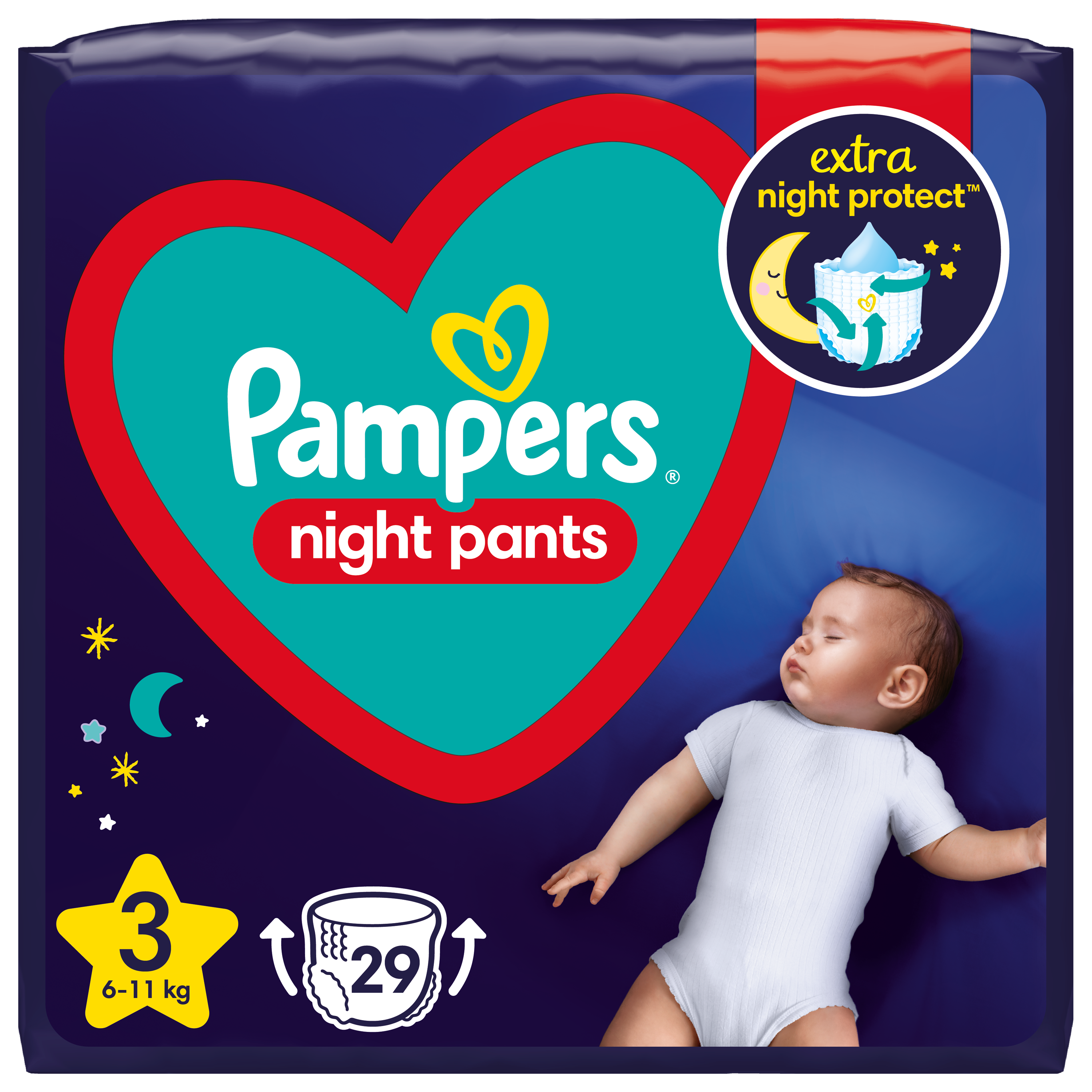 Подгузники-трусики ночные Pampers Night Pants 3 (6-11 кг), 29 шт. - фото 2