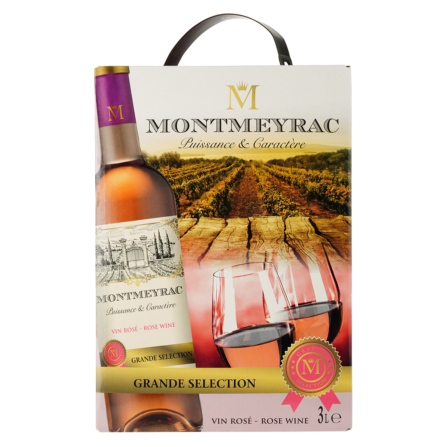 Вино Montmeyrac Rose, розовое, сухое, 3 л - фото 1