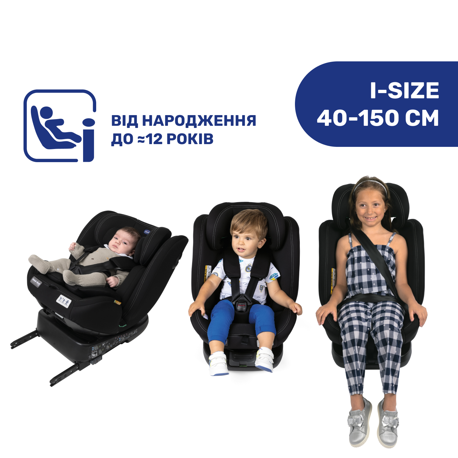 Автокрісло Chicco Unico Evo i-Size чорне (87030.95) - фото 2