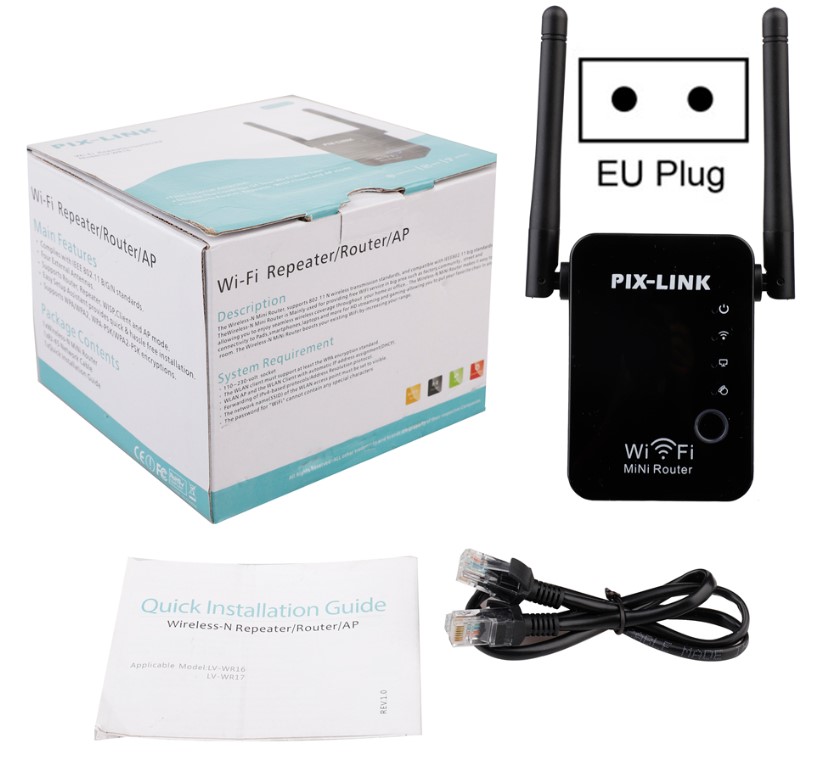 Усилитель сигнала Pix-Link LV-WR17 Wi-Fi ретранслятор, репитер, точка доступа - фото 2