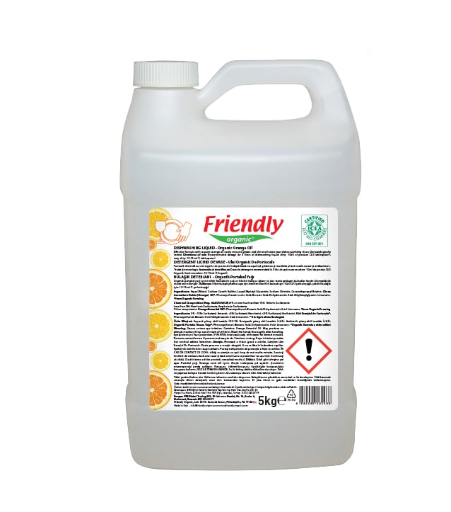 Органическое средство для мытья посуды Friendly Organic Апельсиновое масло, 5000 мл - фото 1