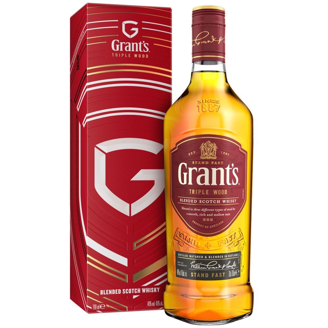 Виски Grant's Triple wood Blended Scotch Whisky, 40% 0,7 л, в коробке (753863) - фото 1