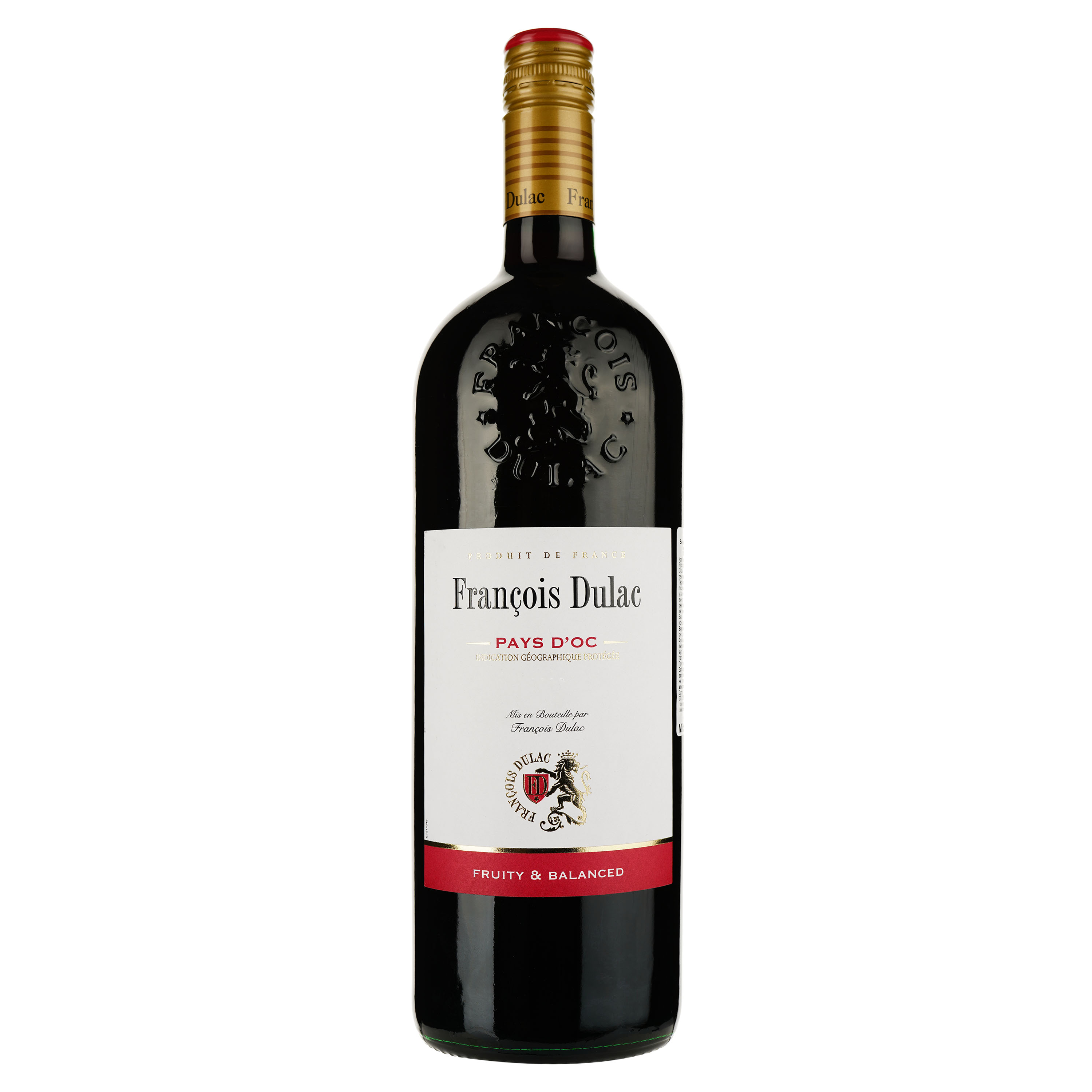 Вино Francois Dulac IGP Red Dry, 12,5%, 1 л - фото 1