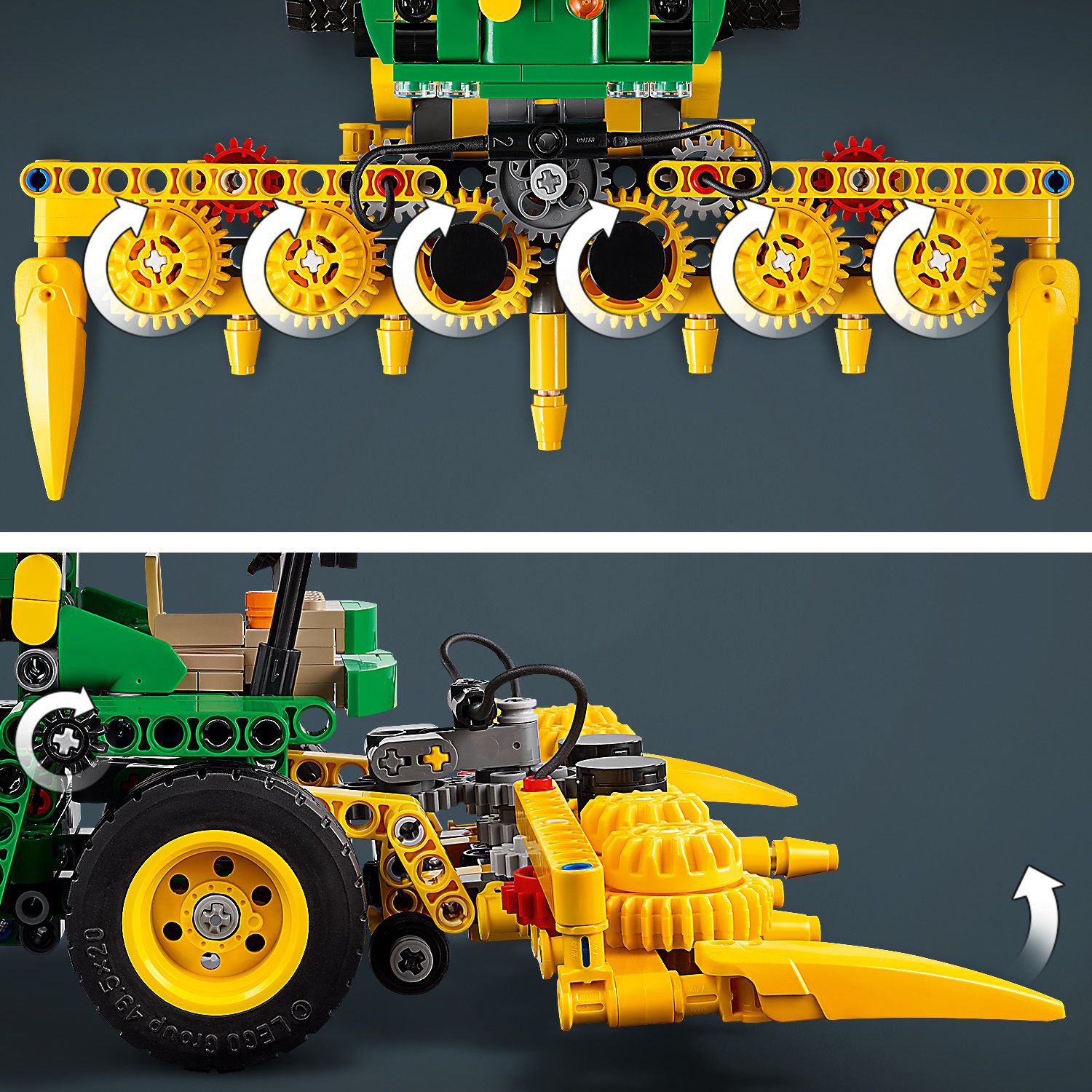 Конструктор LEGO Technic Кормоуборочный комбайн John Deere 9700 559 детали (42168) - фото 8