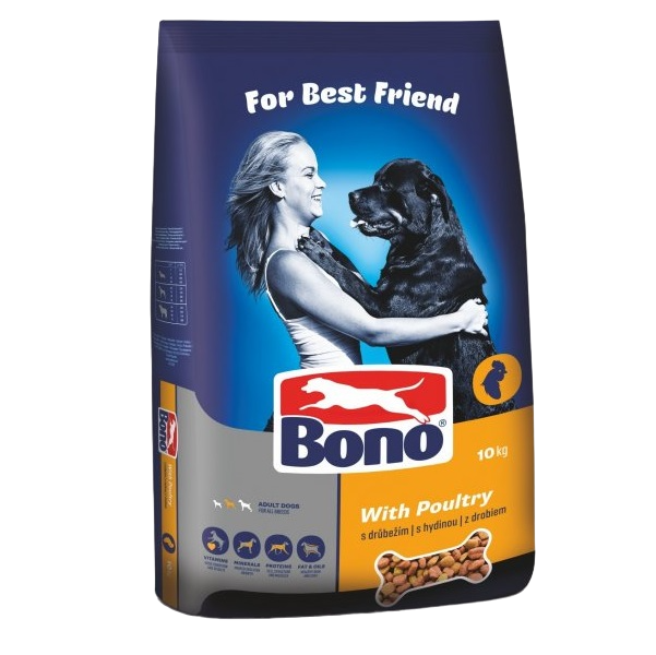 Сухий корм для дорослих собак Bono, з куркою, 10 кг - фото 1