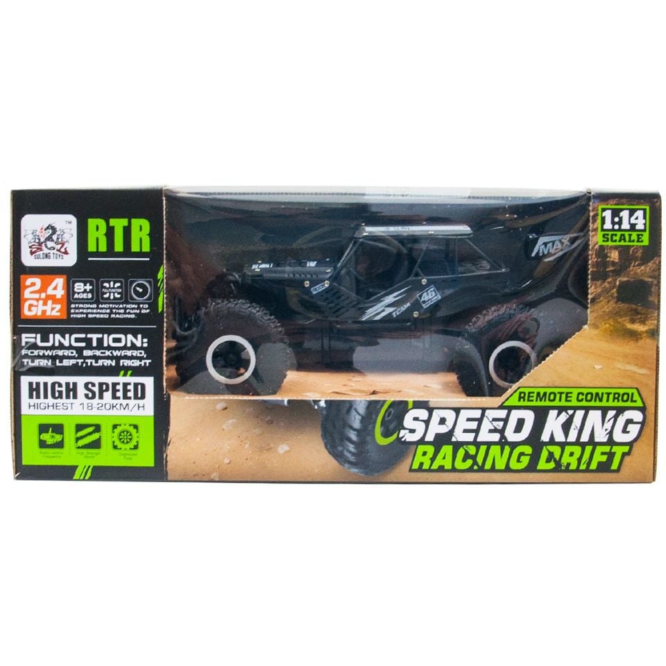 Автомобиль на радиоуправлении Sulong Toys Off-Road Crawler Speed king 1:14 черный металлик (SL-153RHMBl) - фото 9