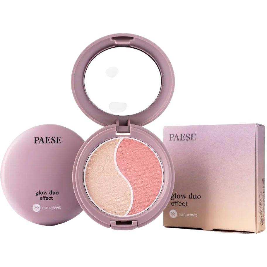 Фото - Пудра и румяна Paese Хайлайтер та рум'яна  Nanorevit Glow Duo Effect Blush + Highlighter, 