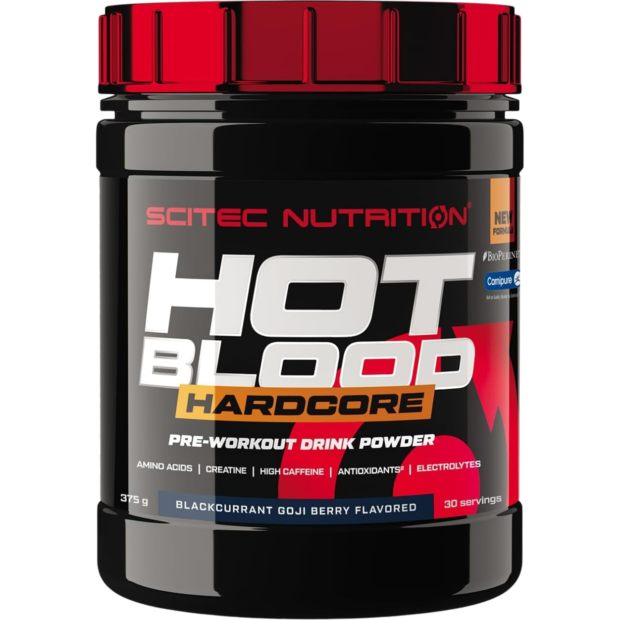 Передтренік Scitec Nutrition Hot Blood Hardcore Blackcurrant goji berry 375 г - фото 1